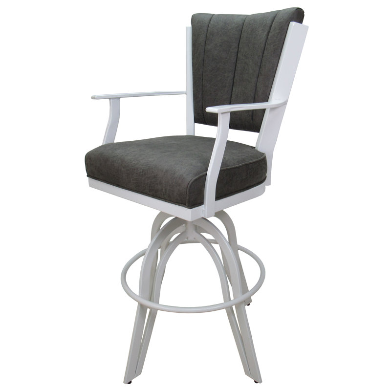Tabourets de comptoir en métal Custom, Blanc, Wapiti du Nord-Ouest, Tabouret de bar (siège d'une hauteur de 30 po)