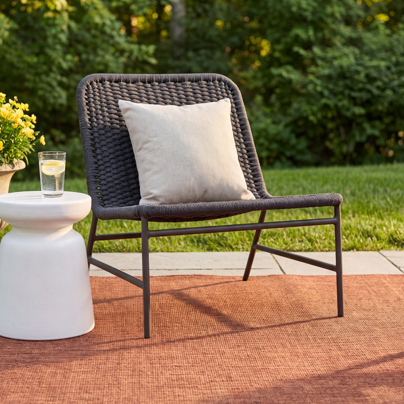 Brio Outdoor Armless Lounge Chair, Teak