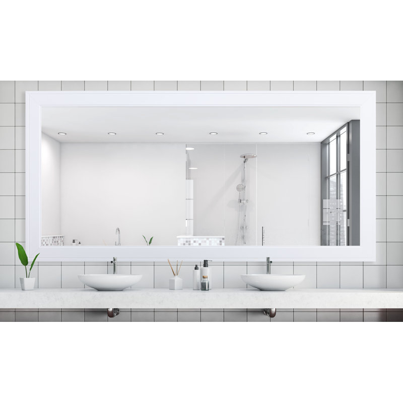 Bornhardt Engineered Wood Wall Mirror, 39" x 72", White