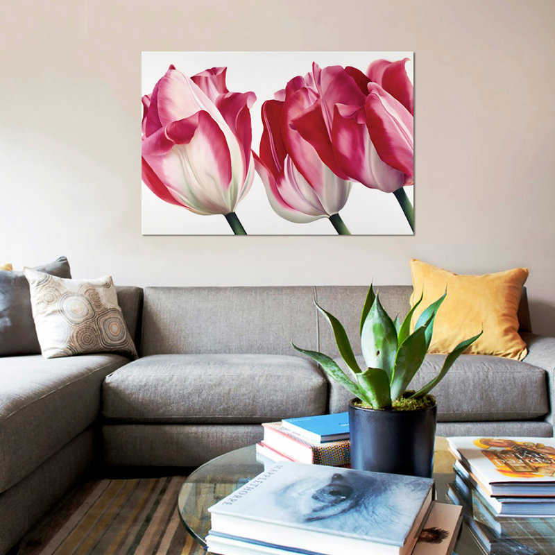 « floriade v », impression sur toile, H 12 po x l 18 po x P 1,5 po, Toile tendue, Pas de tapis
