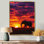 Imler, éléphant d'Afrique au coucher du soleil I - Éléphant, art mural