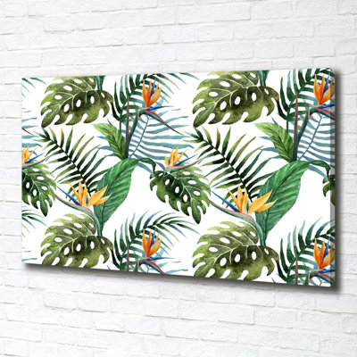 Tropical Flowers - Wrapped Canvas Print