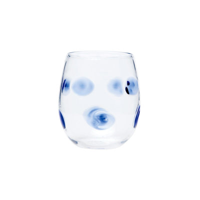 Drop 10 oz. Handmade Stemless Wine Glass