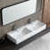 Turner 48'' W Double Basin White Ceramic Rectangular Wall Mount/Vessel Bathroom Sink For Two