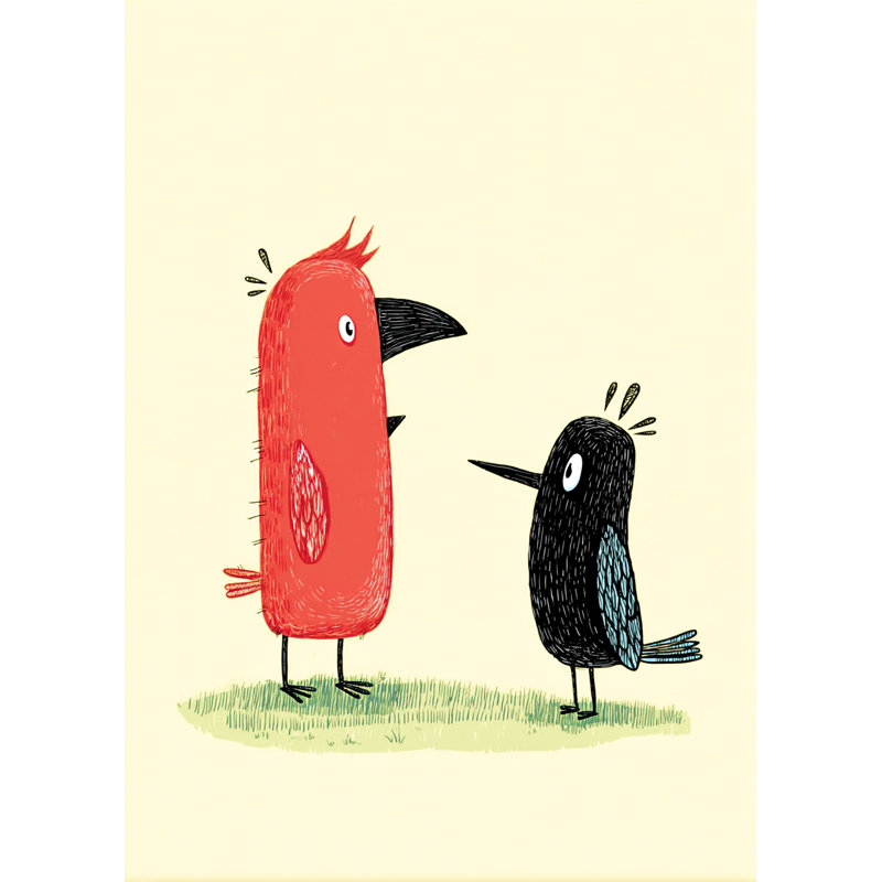 «Curious Conversation Birds», art mural