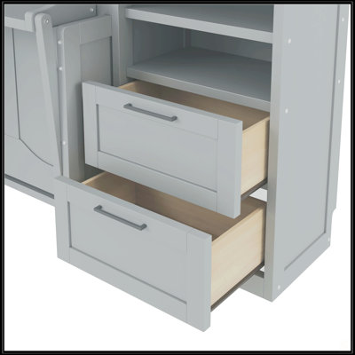 Lit escamotable double avec placard