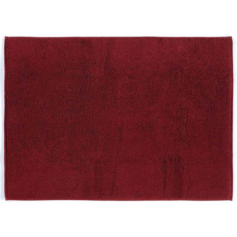 Tapis de bain luxueux en coton, 100% coton, 27,6 po x 55,1 po | 1650 g / m² pour une absorbance ultime | Lavable à la machine, couleur rouge | Parfait pour la salle de bain, doux et durable pour un usage quotidien, facile d'entretien