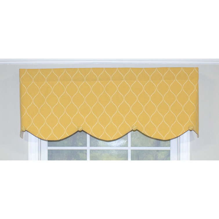 Geometric Scalloped 50'' W Window Valance