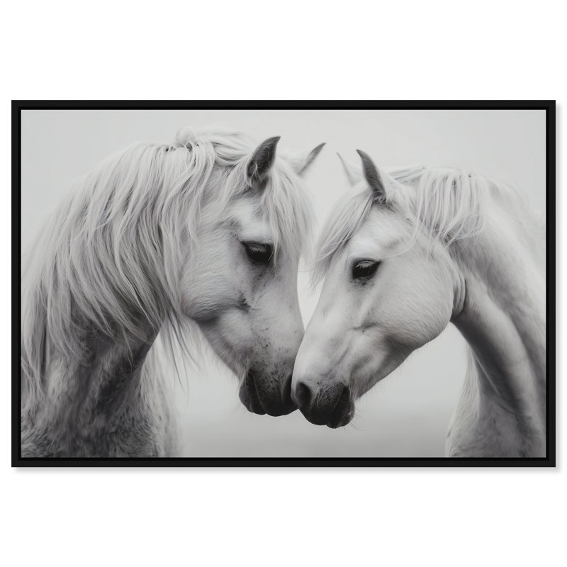 Twin Souls I Print by Oliver Gal, 31"H x 46"W, Black Floater Frame