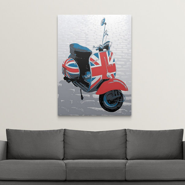 «Vespa Scooter» par Francy, impression, H 24 po x l 18 po x P 1,25 po, Toile