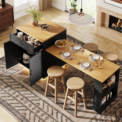 141 cm W Kitchen Island with Top