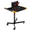 Table de travail portative à roulettes - Hauteur réglable (34 à 48 po), plateau à outils avec rembourrage en caoutchouc, capacité de charge de 125 lb, roulettes verrouillables de 3 po, atelier et bricolage