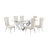 Lebanon Glass Top Trestle Dining Set-355821842-381428323