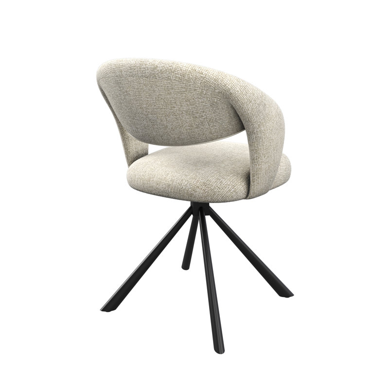 48 cm H Fabric Side Chair, Champagne, Champagne