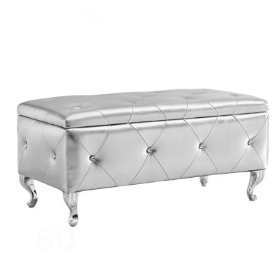Juilianna Glam Modern Upholstered Storage Bench