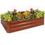 Lit de jardin surélevé rectangulaire en acier galvanisé Ippolito - Brun grain de bois - 48 po x 24 po x 11,75 po-1087888558-1184900158-1188451416