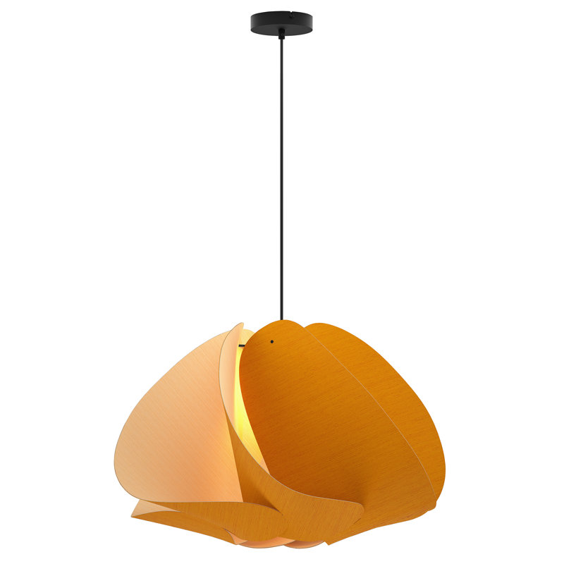 Luminaire suspendu Matilda, Ocre, H 15,8 po x l 26,8 po x P 26,8 po