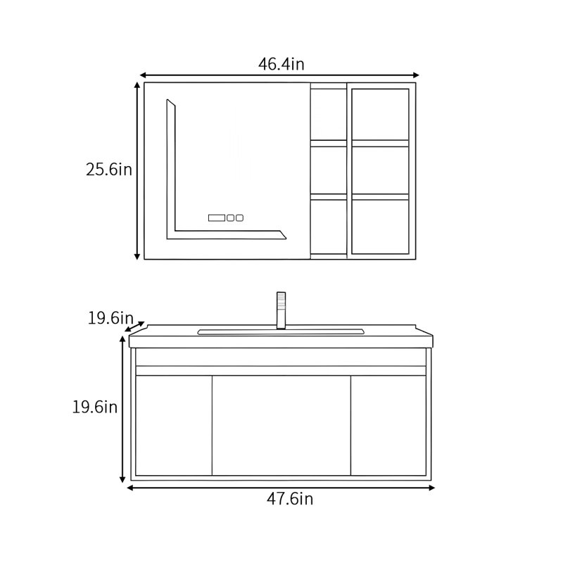 European modern and simple bathroom cabinet