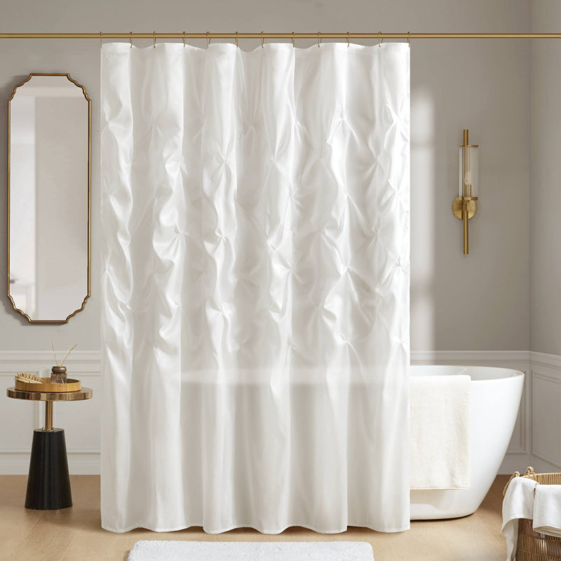 Rideau de douche Laurel, Blanc, H 72 po x l 72 po
