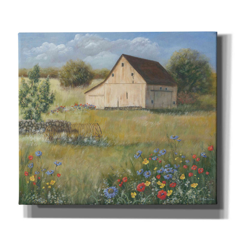 «Country Wildflowers I» par Pam Britton, reproduction d'art sur toile tendue, H 26 po x l 30 po x P 1,5 po