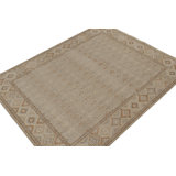 Distressed Homage Hand Knotted Wool Geometric Area Rug