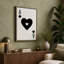 Ace of Hearts Geometric 1 Piece Wrapped Canvas Wall Art-136625957-136625959