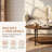 Oval 2-Tier Coffee Table with Rustic Wood Finish & Metal Legs, Vintage-Modern Center Table for Living Room