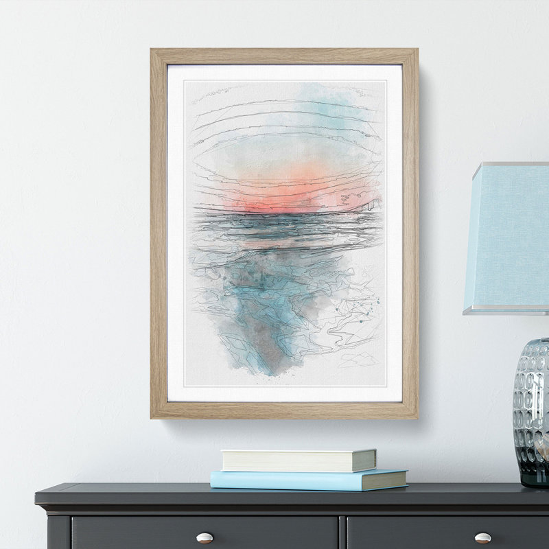 Panama City Beach In Florida - Single Picture Frame Painting on MDF, 63cm H x 45cm W x 2cm D, Oak Framed