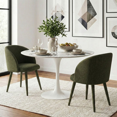 Modern Upholstered Dining Chairs With Arm