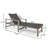 Hampton Wood + Wicker Chaise Lounge-125052892