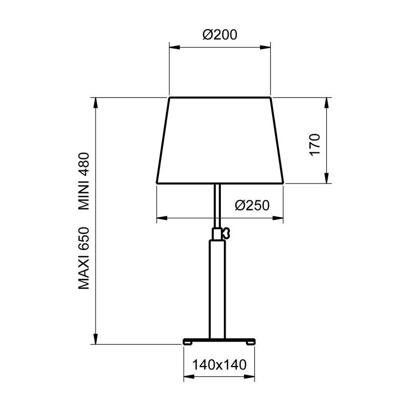 Quatro Buffet Lamp
