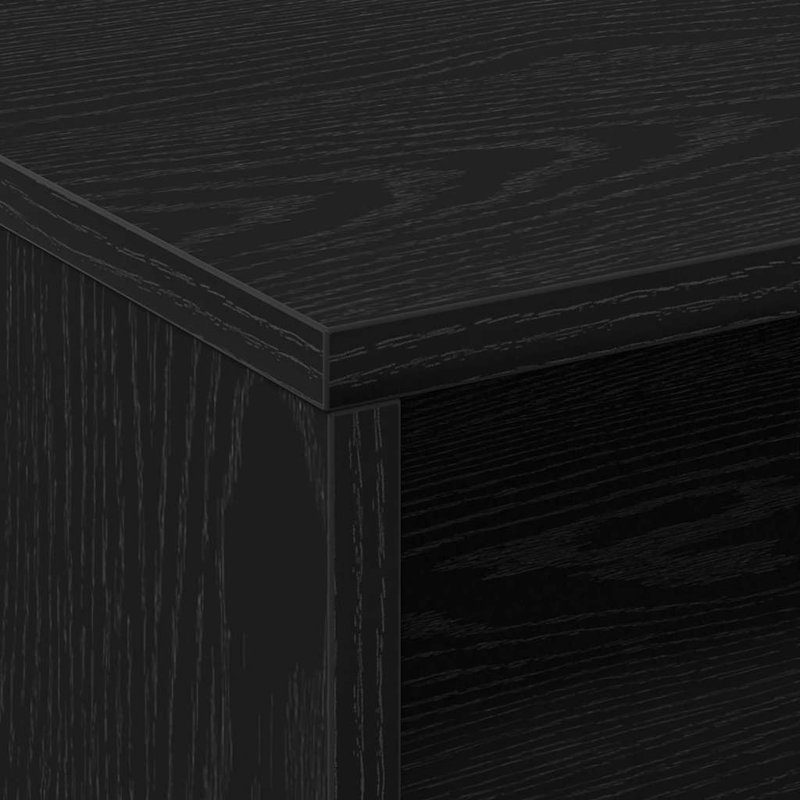Rolling Cabinet Engineered Wood, Black Oak