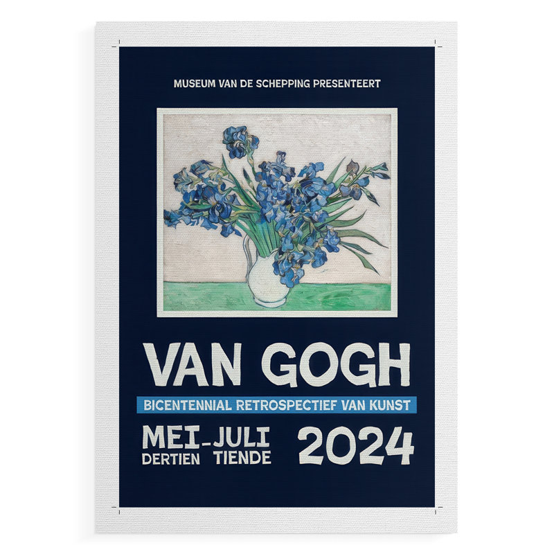 Van Gogh, exposition d'affiches I -Impression sur toile seulement - NON-CADRE, H 27 po x l 18 po