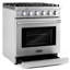 Cosmo 30 po Collection Haven 4,8 pi³ Cuisinière à gaz avec 5 brûleurs scellés, four à convection, lumières DEL à bouton, acier inoxydable
