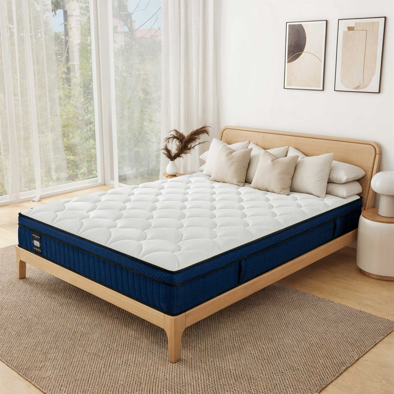 12'' King Size Medium Cooling Gel Memory Foam Hybrid Mattresses In A Box With Certipur-US, King, 12"