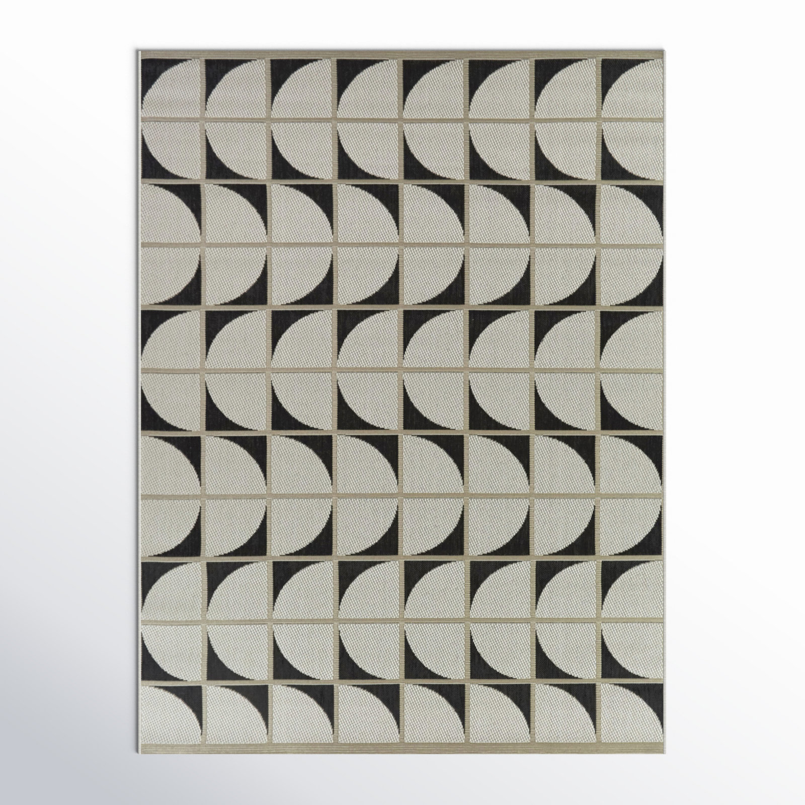 Charcoal Indoor/Outdoor Rug, Rectangle 5'3" x 7'