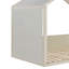 Lit moderne à baldaquin simple, cadre en bois aggloméré rembourré de velours pour la chambre à coucher
