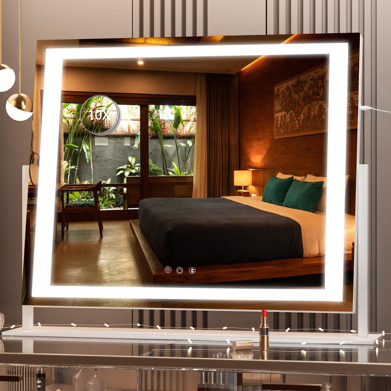 Aluminium Rectangle Freestanding Mirror