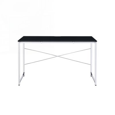 Tennos Black & Chrome Finish Vanity Desk