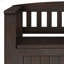 Banc de rangement en bois massif Acadian