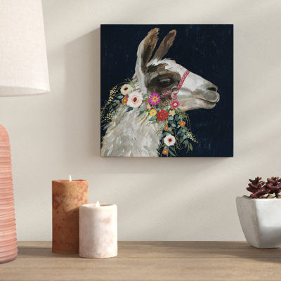 Lovely Llama I 1 Piece Wrapped Canvas Painting