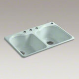 Hartland 33" L x 22" W x 9-5/8" Double Basin Drop-In Kitchen Sink