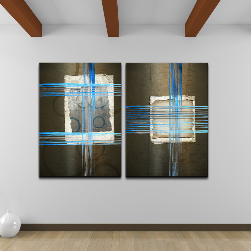 « abstract spa »-2 pièces, impression sur toile tendue