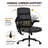 Ergonomic Executive Chair with Flip-up Armrests and Inflatable Lumbar Support-129756724