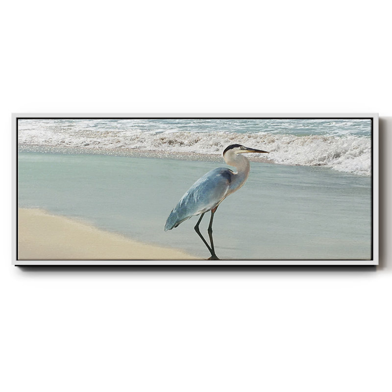 «Beach Set Heron», reproduction sur toile, Blanc, H 12 po x l 30 po x P 1,5 po