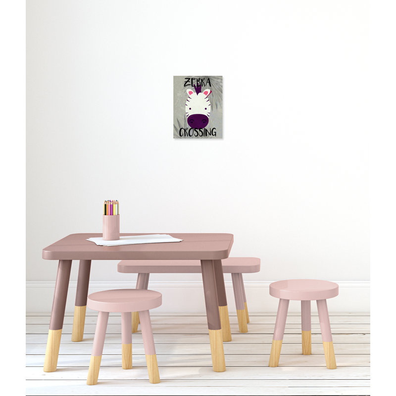 Impression sur papier Zebra Crossing, H 14 po x l 11 po x P 1,5 po, Canevas