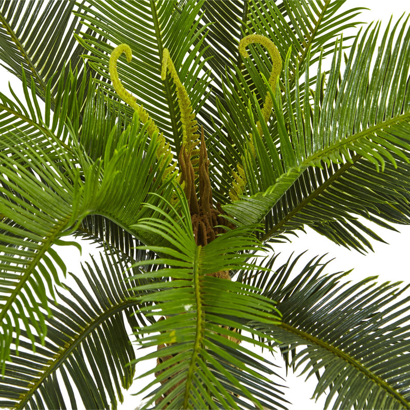 Arbre à feuillage artificia 21" palmier cycas en pot de fleurs