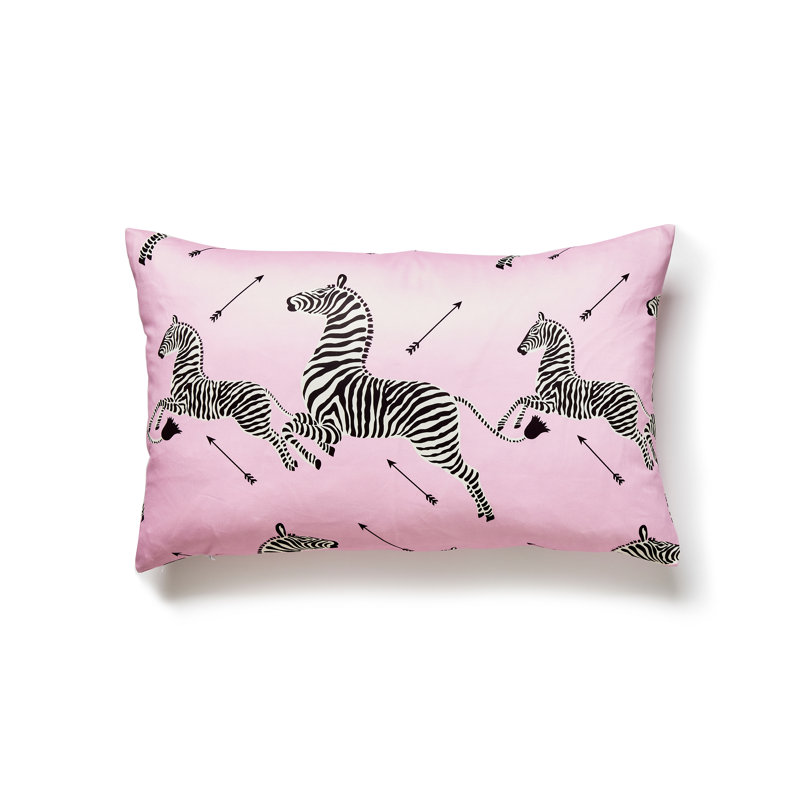 Zebras Lumbar Pillow Cover & Insert, Peony