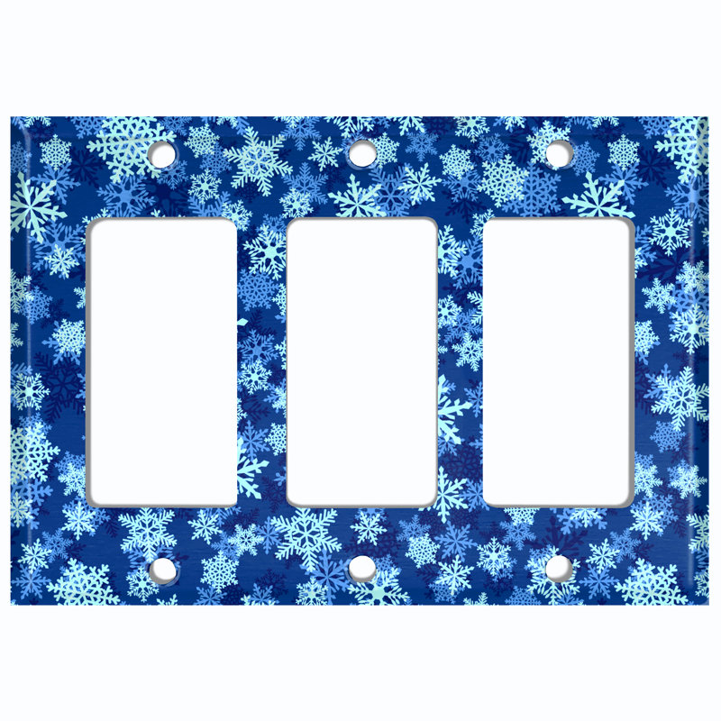 Plaque murale d'interrupteur à bascule Christmas 3-Gang, H 4,5 po x l 4,56 po x P 0,15 po