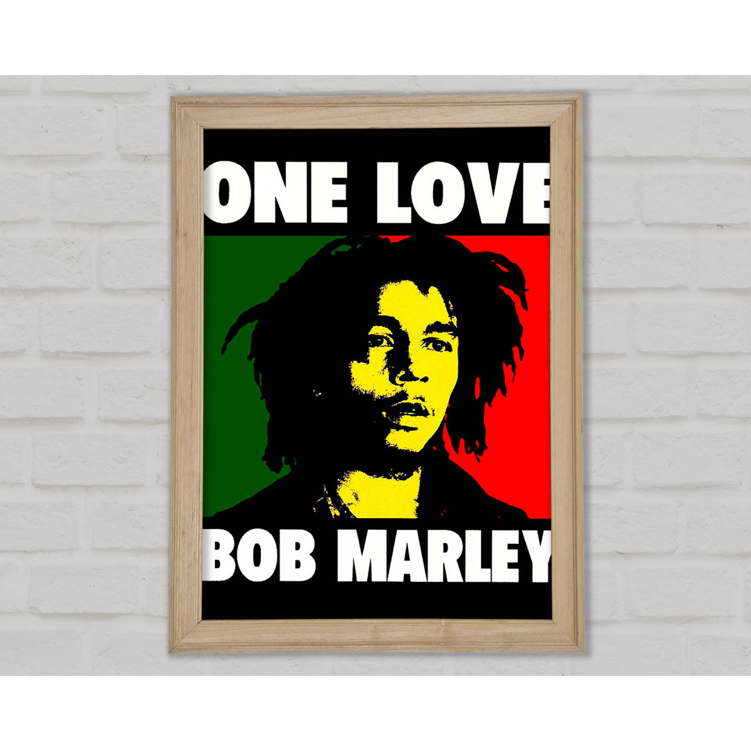 Bob Marley One Love Gerahmter Druck